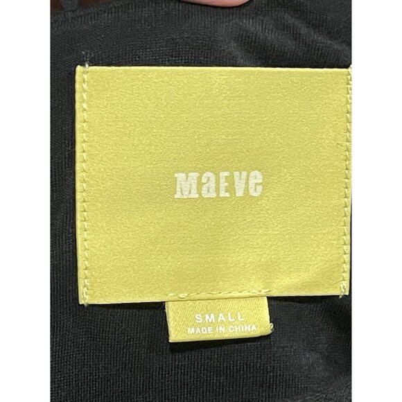 Maeve Anthropologie Black Textured Short Dress Size Small 3-Button Back Accent - Picture 5 of 10